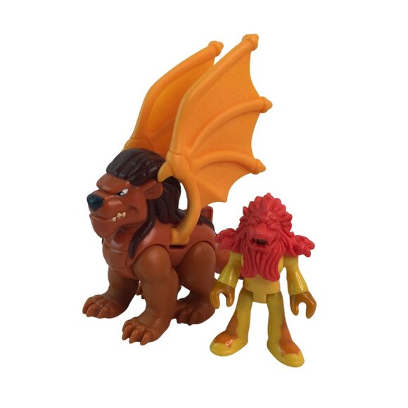 Fisher Price Imaginext Lion Griffin Action Figure With Knight Flapping Wings - Picture 1 of 9